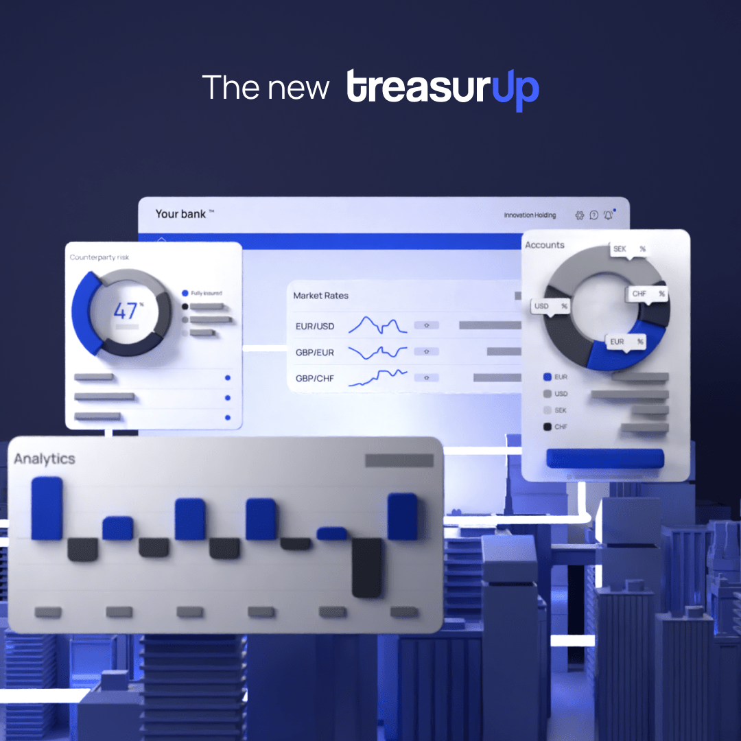 The new TreasurUp platform showing solutions in online commercial banking